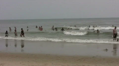 Virginia beach pan North Stock Footage 457968