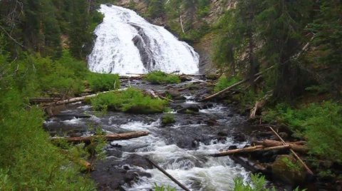 Virginia Cascade Yellowstone Video stock 33445492