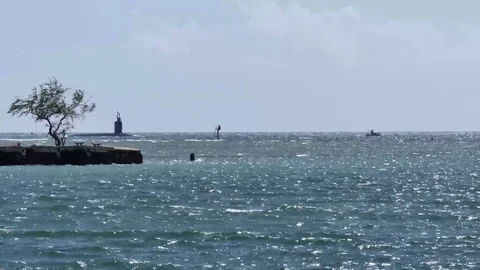 The Virginia-class fast attack submarine USS North Carolina on its return - 2015 Stock Footage 85034633