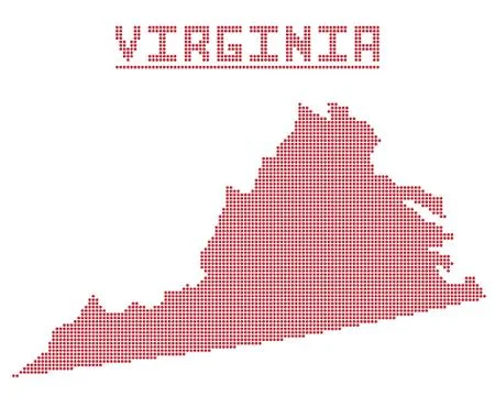 Virginia Dot Map Stock Illustration