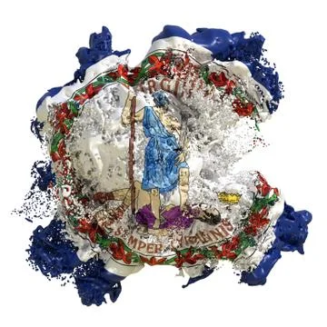 Virginia flag liquid Stock Illustration