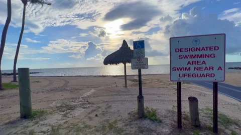 Virginia Key Beach in Key Biscayne Miami Stock Footage 211787937