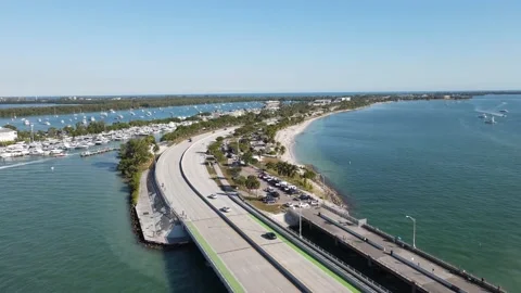 Virginia Key - Key Biscayne - Rusty Pelican - Hobie Island Beach Park Stock Footage 147162930