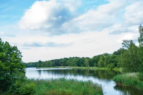 Virginia lake and cloud Stock Photos