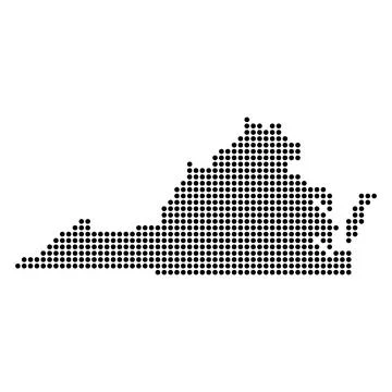 Virginia map shape, united states of america. Flat concept icon symbol vector Stock Illustration