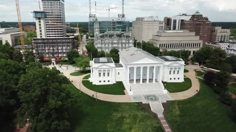 Virginia State Capitol Building Drone Footage Stock Footage 133845855