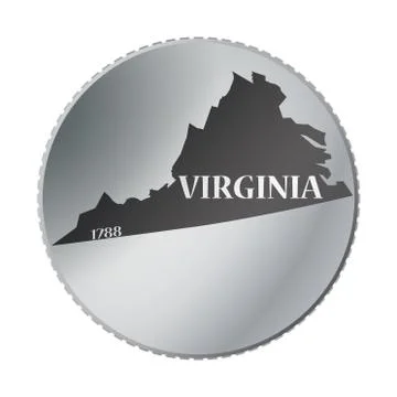 Virginia State Coin Stock-Illustration