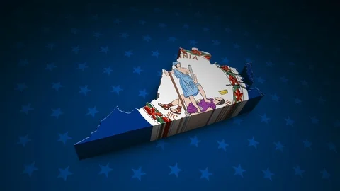 Virginia State Election Background 06 Stock Footage 125085049