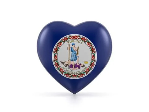Virginia state heart flag Stock Illustration
