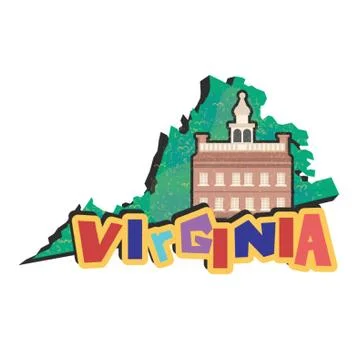 Virginia State Map Ilustración de archivo