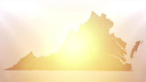 Virginia State Map Opener Stock Footage 247908453