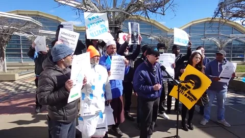 In Virginia, Uber and Lyft drivers protested for more decent incomes, Virginia,  Stock Footage 264732997