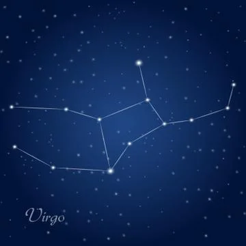 Virgo constellation Illustrazione stock