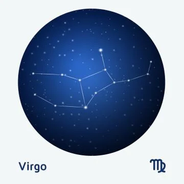 Virgo constellation Stock Illustration