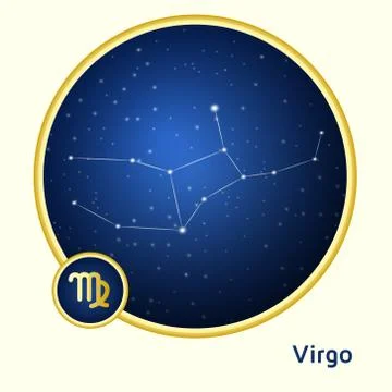 Virgo constellation Illustrazione stock