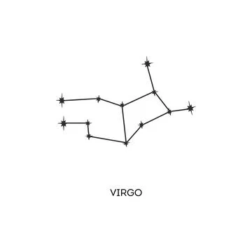 Virgo constellation vector illustration Stock Illustration