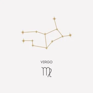Virgo constellation vector illustration Stock Illustration