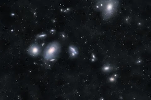 Virgo galactic cluster Stock Photos