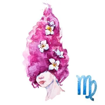 Virgo horoscope vector Stock Illustration