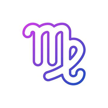 Virgo pixel perfect gradient linear vector icon Stock Illustration
