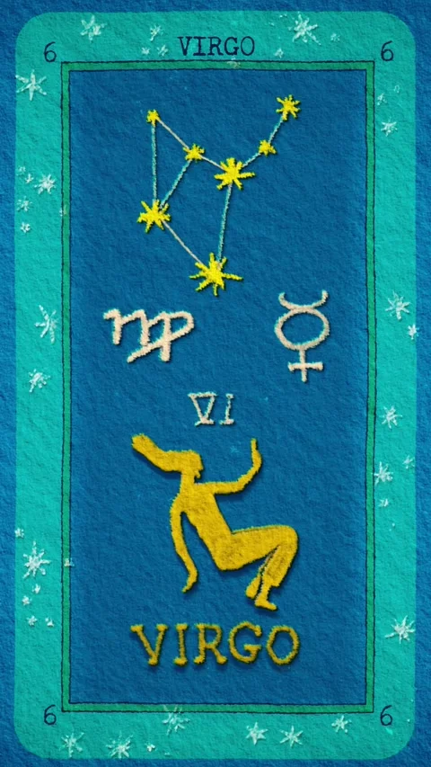 VIRGO VERTICAL Animation card Stock Footage 296815484