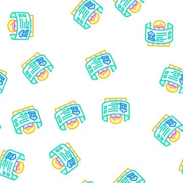 Virtual 3d bank in metaverse vector seamless pattern 스톡 일러스트