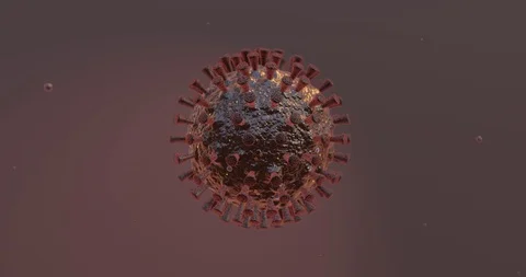 Virtual 3D Coronavirus Model (2019-nCoV /SARS-CoV-2)|HD|4K Stock Footage