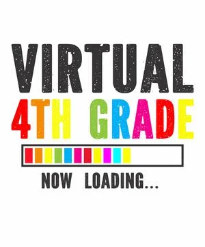 Virtual 4th Grader Now Loading Stock Illustration
