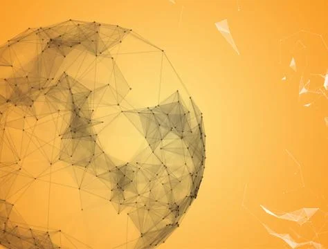 Virtual abstract background with particle, molecule structure. genetic and Illustrazione stock