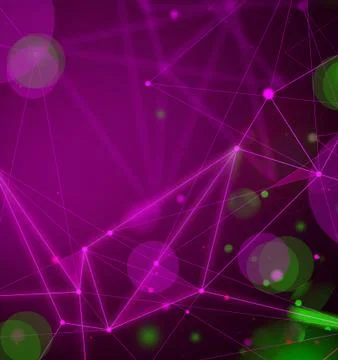 Virtual abstract background with particle, molecule structure イラスト素材