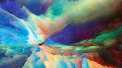 Virtual Abstract Landscape Stock-Illustration