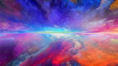 Virtual Abstract Landscape Stock Illustration