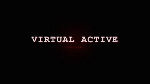Virtual Active Text Animation - Futuristic Digital Technology Concept Stock Footage 331568448