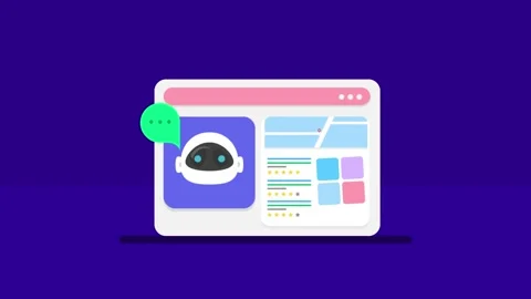 Virtual AI bot guides web user for local business search and shopping. Stock Footage 340452663