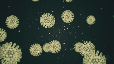 Virtual animated representation of coronavirus 2019-nCoV cells inside infected 動画素材 124545564