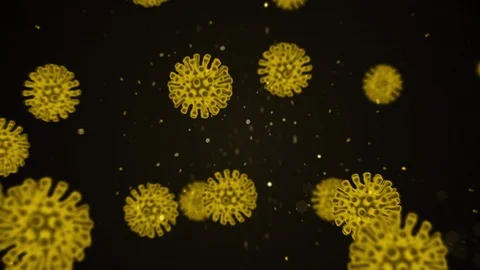 Virtual animated representation of coronavirus 2019-nCoV pathogen cells inside Stock Footage 127727012