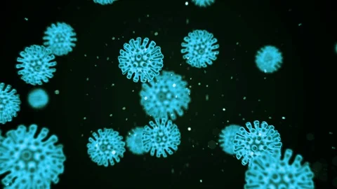 Virtual animated representation of covid19 coronavirus cells moving inside Stock Footage 129719783