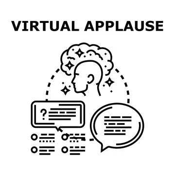 Virtual applause feedback concept online communication Stock Illustration