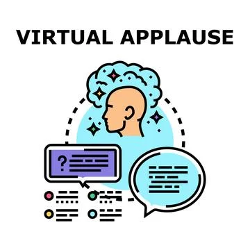 Virtual applause feedback concept online communication Stock Illustration