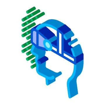 Virtual Artificial Intelligence isometric icon vector illustration Stock Illustration
