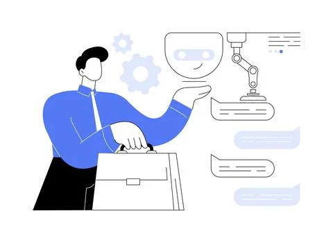 Virtual Assistant abstract concept vector illustration. Stock Illustration