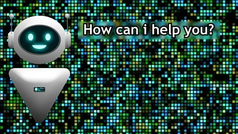 Virtual assistant and online support system Illustrazione stock