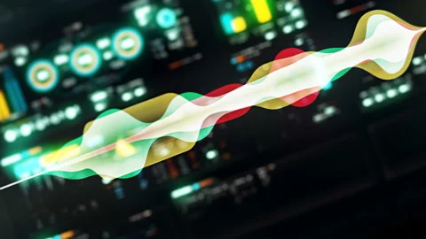 Virtual assistant audio interface digital screen Stock Footage 101291624