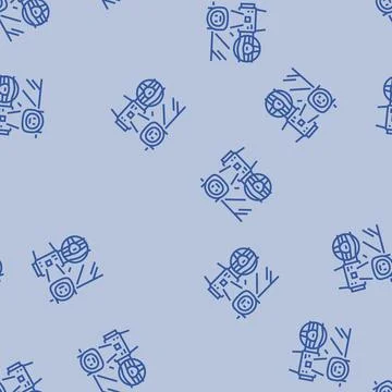 Virtual assistant car line seamless pattern Ilustração Stock
