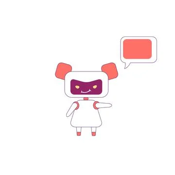 Virtual assistant flat color vector character Ilustración de archivo