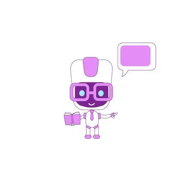 Virtual assistant flat color vector character Ilustração Stock