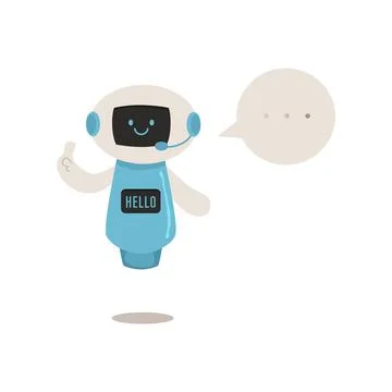 Virtual assistant for online assistance. Call center. Stock Illustration