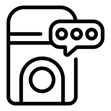 Virtual assistant speaker icon outline vector. Smart voice control Illustrazione stock