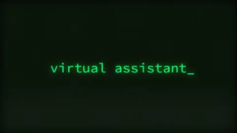 Virtual Assistant, Typing Text, Retro Computer Screen Stock Footage 277323562