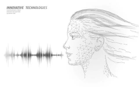 Virtual assistant voice recognition service technology. AI artificial intelli Illustrazione stock